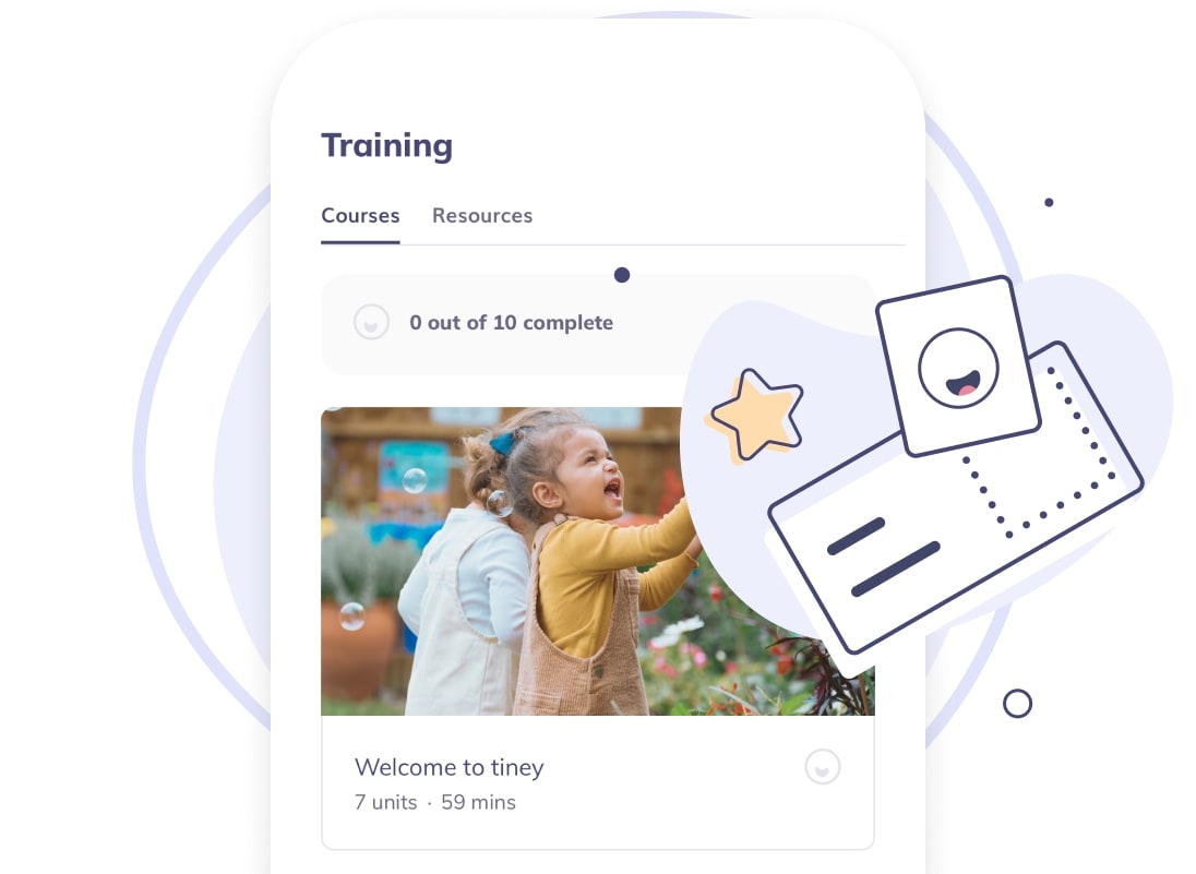 tiney app screenshots for training